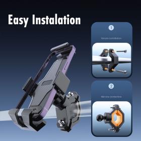 Support Téléphone Vélo et Moto Auto-Lock Rotation 360° – حامل هواتف للدراجات