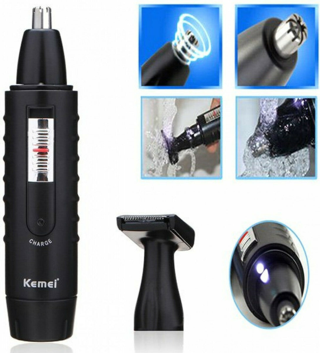 Kemei Tondeuse électrique rechargeable pour Nez et Barbe