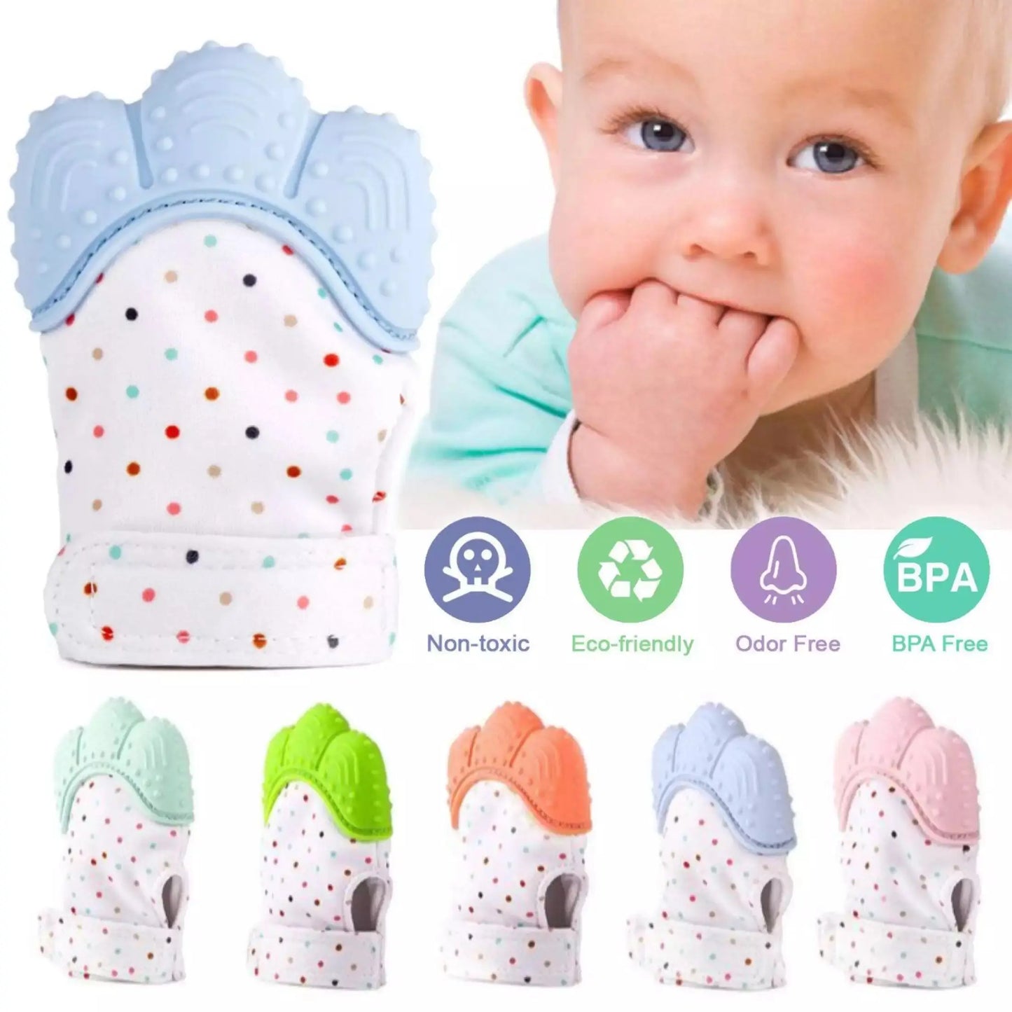 Anneau de dentition en Silicone pour bébé, sans BPA, doux, succion des doigts,