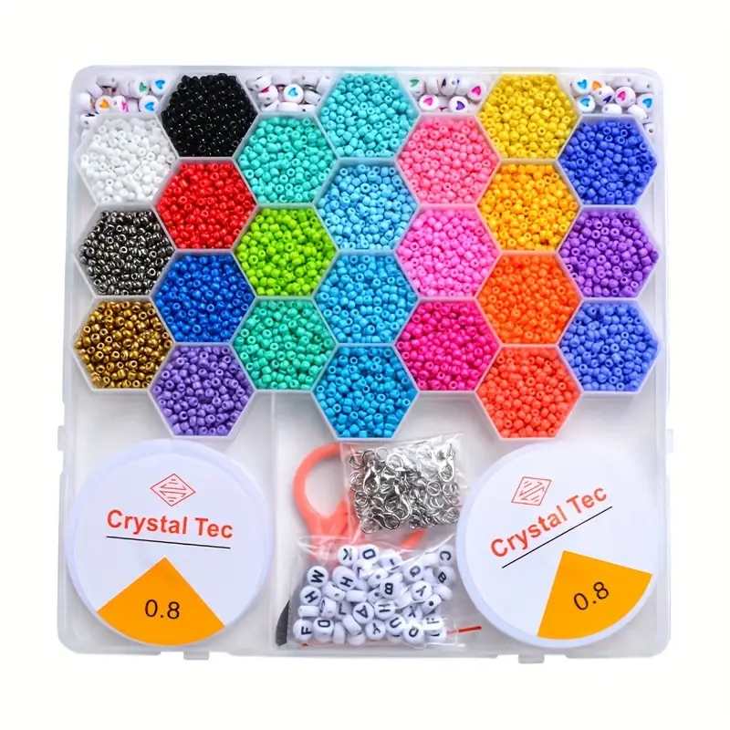 Ensemble de fabrication de bijoux Pour enfant 24 grilles en forme de ruche d'abeille