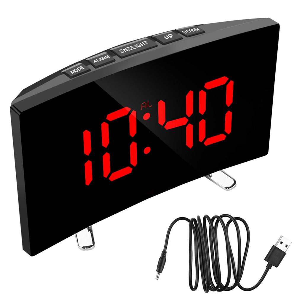 Horloge et réveil thermomètre de table electronique lumineux DT-6507