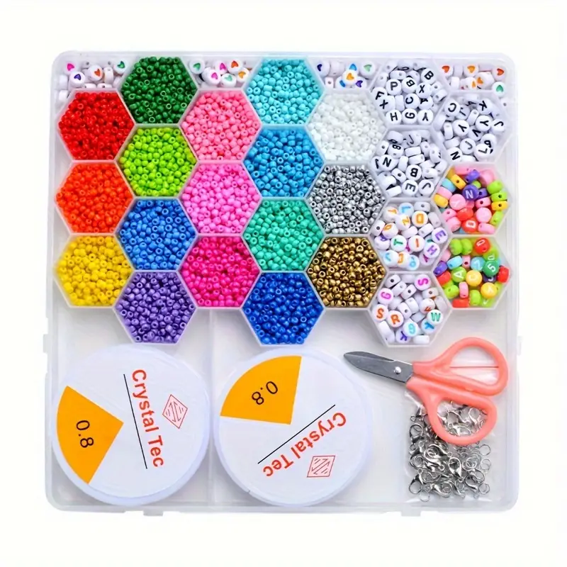 Ensemble de fabrication de bijoux Pour enfant 24 grilles en forme de ruche d'abeille