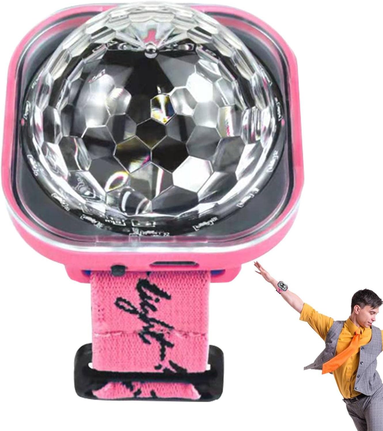 Montre Disco Ball Lumineuse avec ventouse rechargeable - ساعة كرة ديسكو مضيئة قابلة لإعادة الشحن