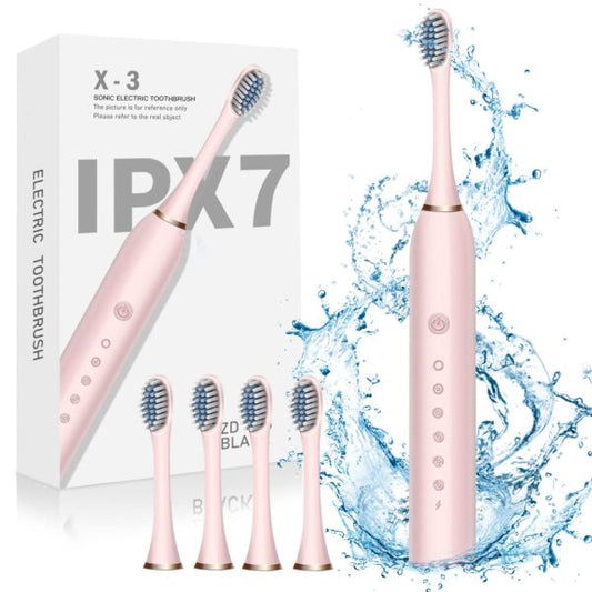 Brosse à dents électrique Sonic X3 pour adultes avec 6 modes de fonctionnement avec extra têtes – فرشاة أسنان كهربائية 6 أوضاع تشغيل و رؤوس إضافية