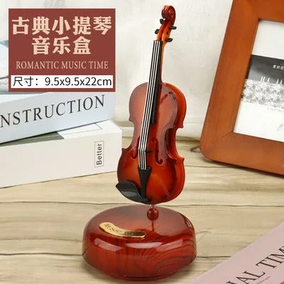 Mini instrument de musique rétro VIOLON, boîte à musique Décoration