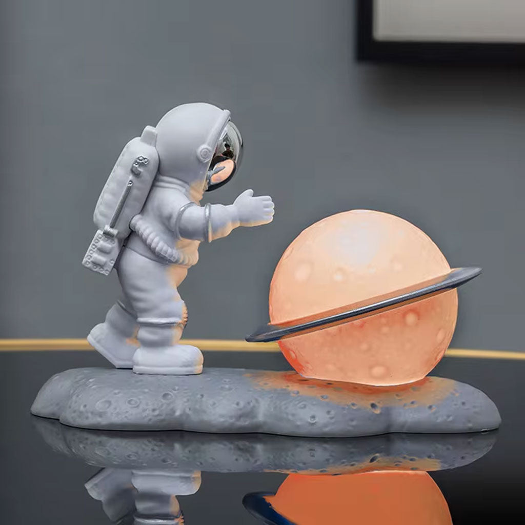 Astronaute Veilleuse Décoration De Bureau Lune Spaceman Résine