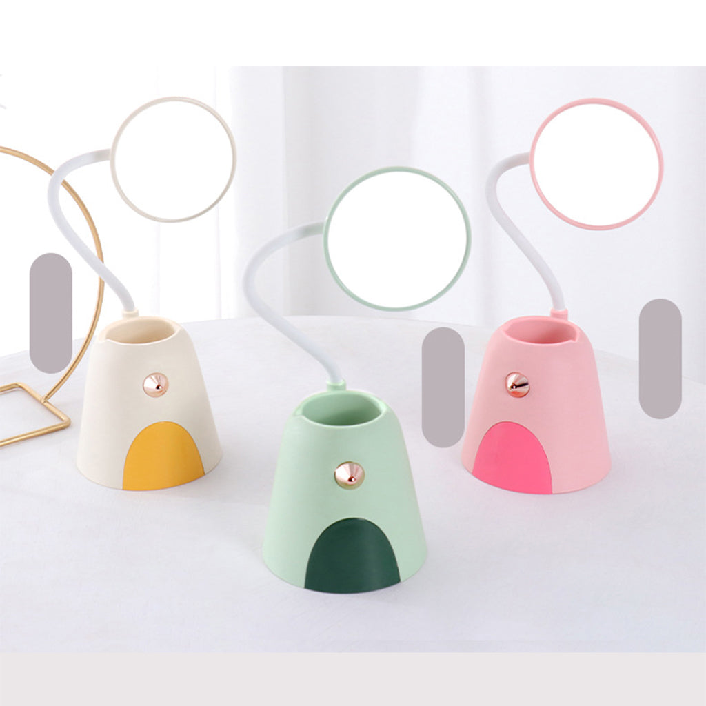 Lampe de Bureau Mignonne avec Porte-stylo Rechargeable USB