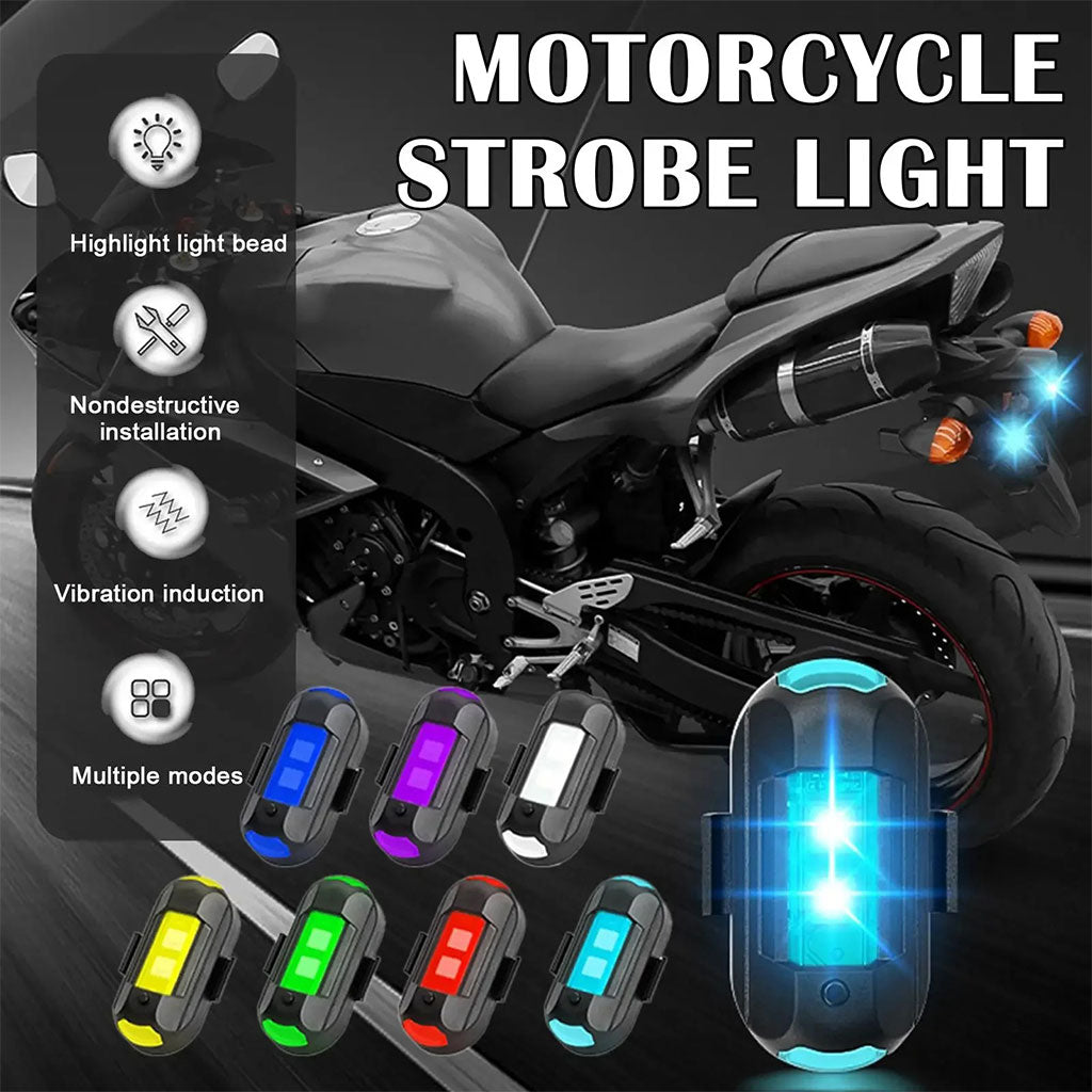 Mini Voyant Clignotant Moto Lumière Stroboscopique 7 Couleurs