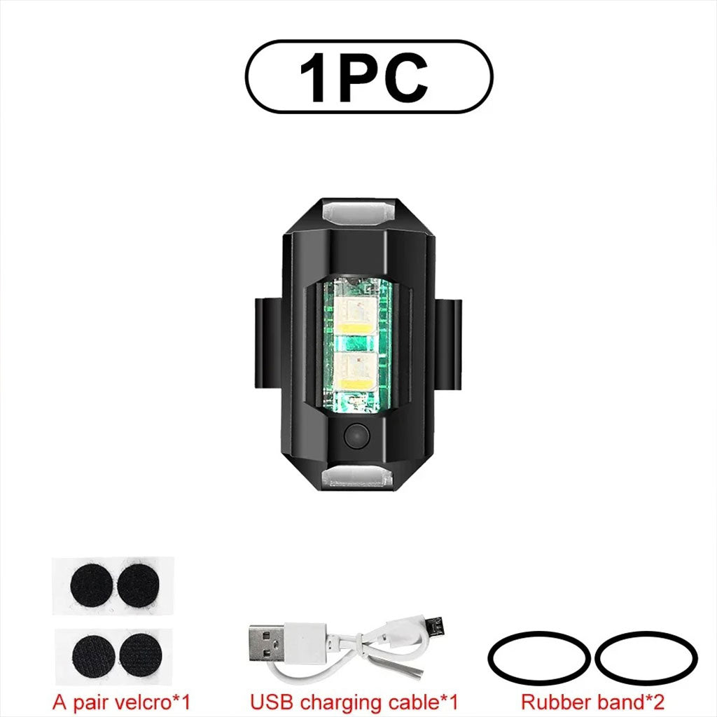 Mini Voyant Clignotant Moto Lumière Stroboscopique 7 Couleurs