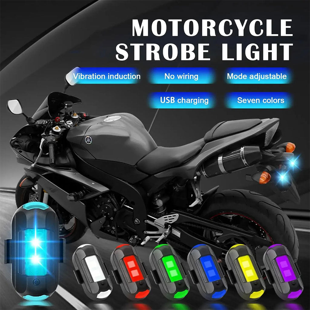 Mini Voyant Clignotant Moto Lumière Stroboscopique 7 Couleurs