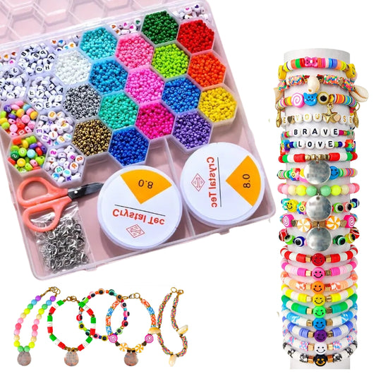 Ensemble de fabrication de bijoux Pour enfant 24 grilles en forme de ruche d'abeille