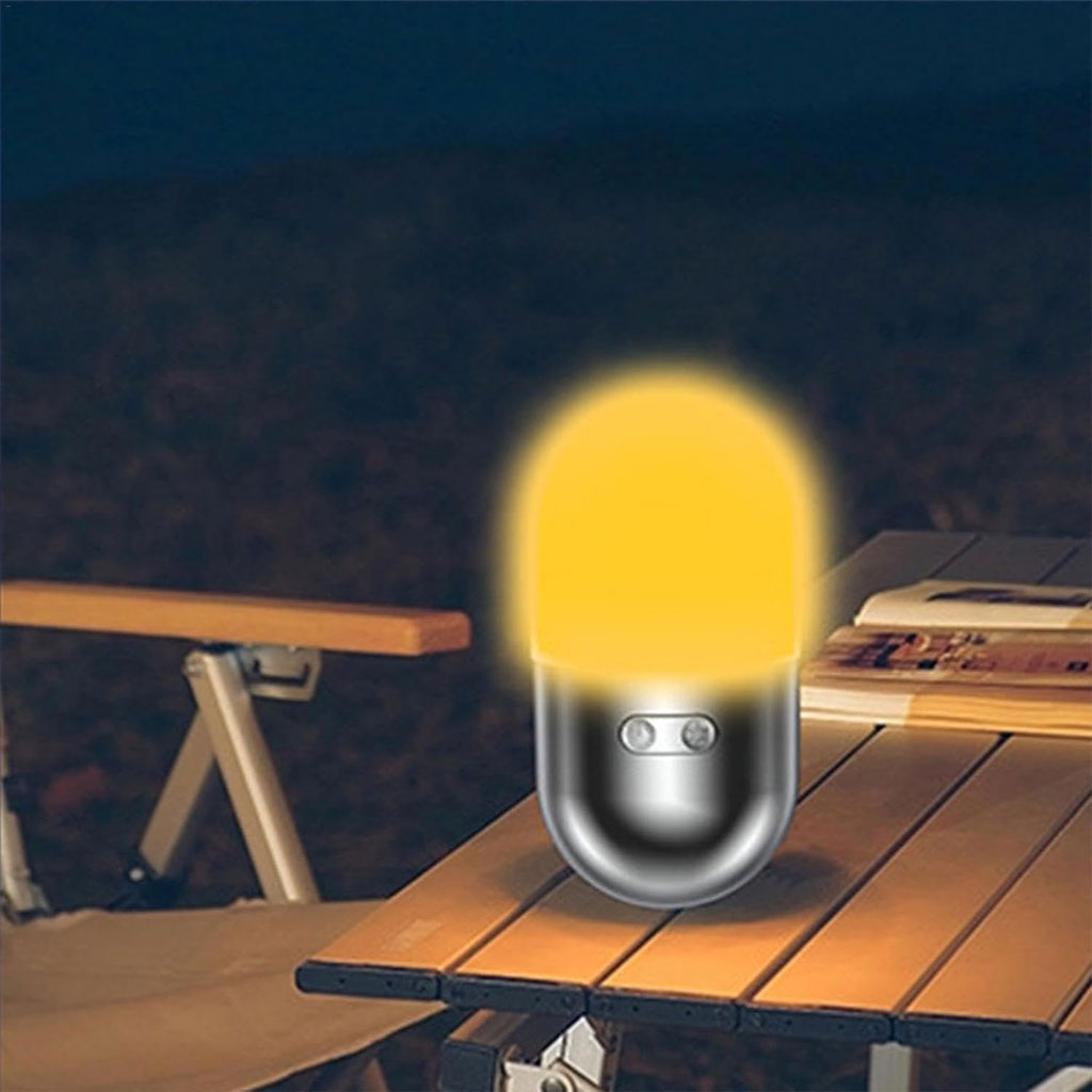 Lampe de camping rechargeable avec changement de couleur RVB – مصباح تخييم ملون