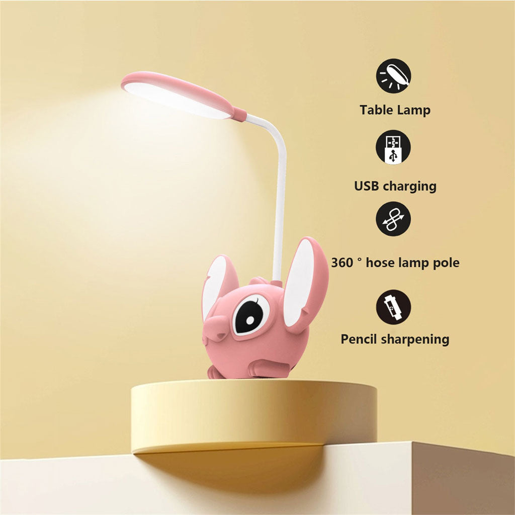 Stitch Lampe de Bureau et Veilleuse Ambiante pour Enfants avec Taille-crayon