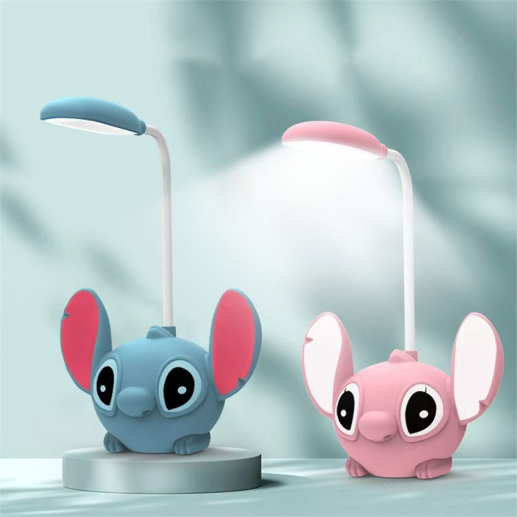 Stitch Lampe de Bureau et Veilleuse Ambiante pour Enfants avec Taille-crayon