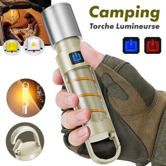 Lampe Torche Rechargeable, Ultra Puissante avec 5 Modes D'éclairage