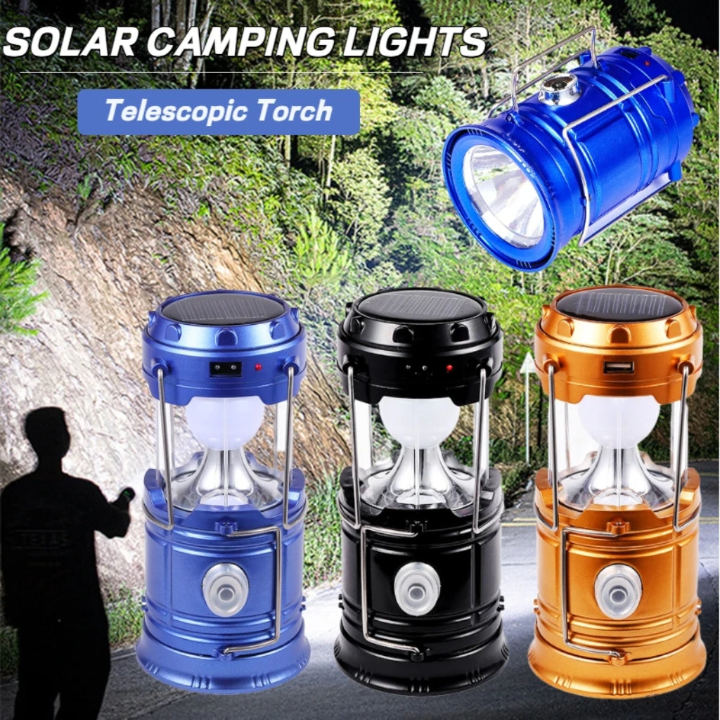 Lampe de Camping 2IN1 Rechargeable Solaire Pliable YD-3589