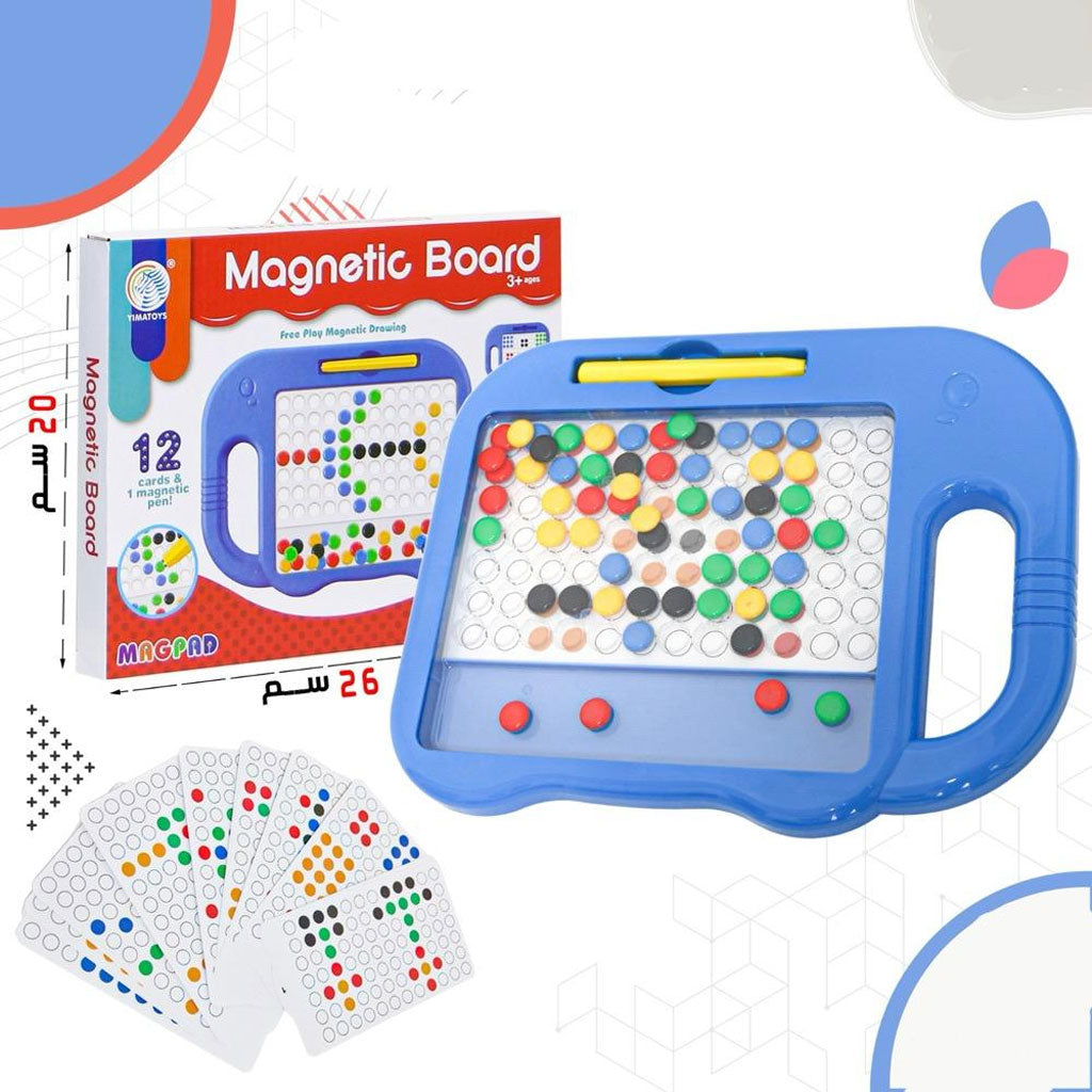 Tablette de Dessin Magnétique pour Enfants : Tableau de Croquis Éducatif avec Billes Colorées et Stylet Magnétique