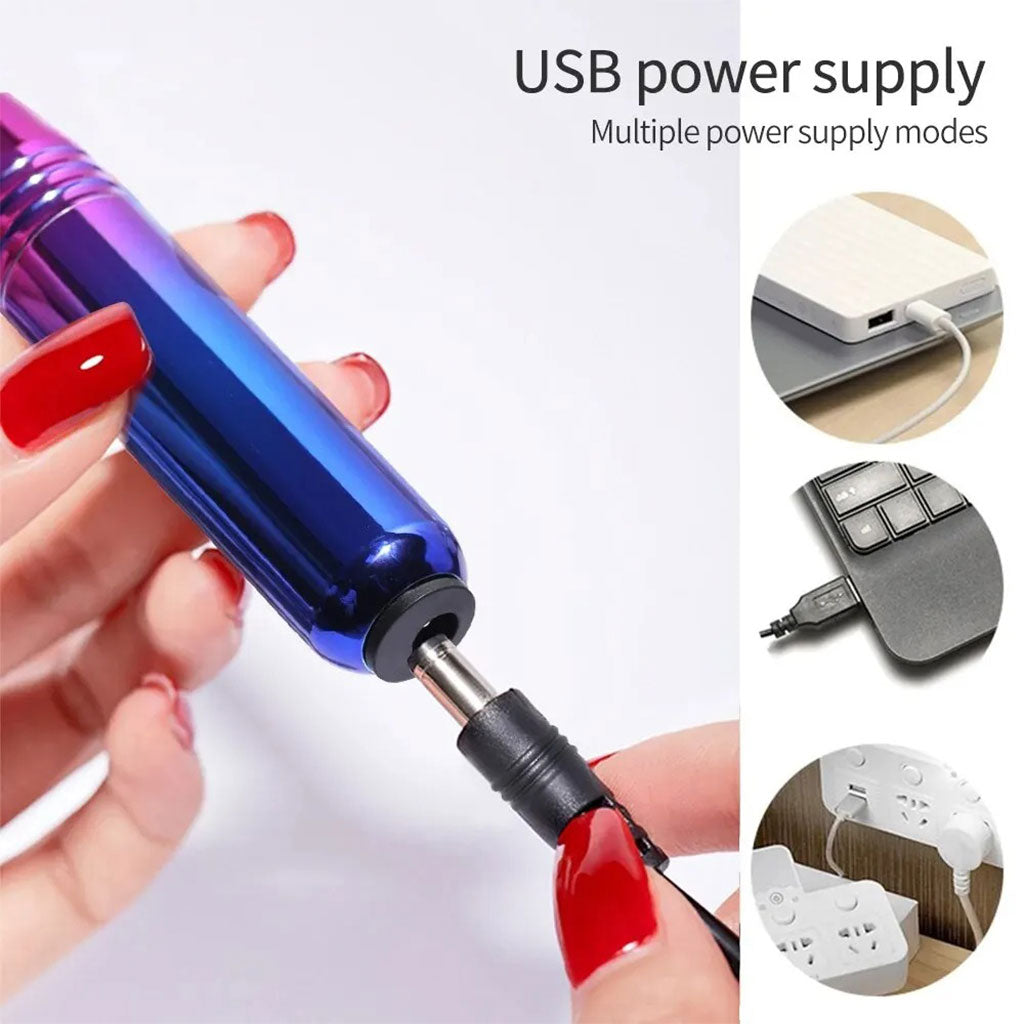 Ponceuse à ongles électrique pour manucure, ensemble de fraises, outils pour enlever le vernis gel