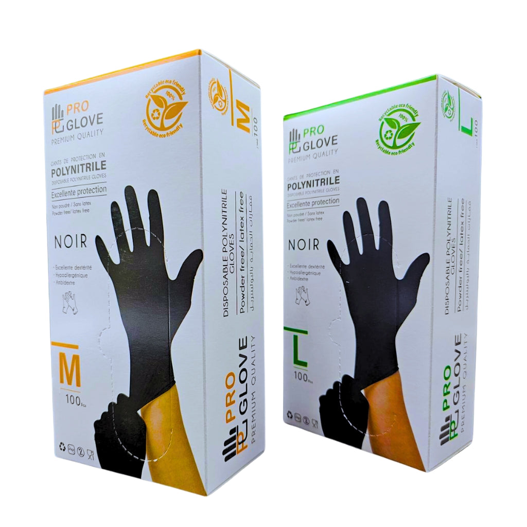 Paquet de 100 Pcs Gants de Protection en Polynitrile – Pro Glove