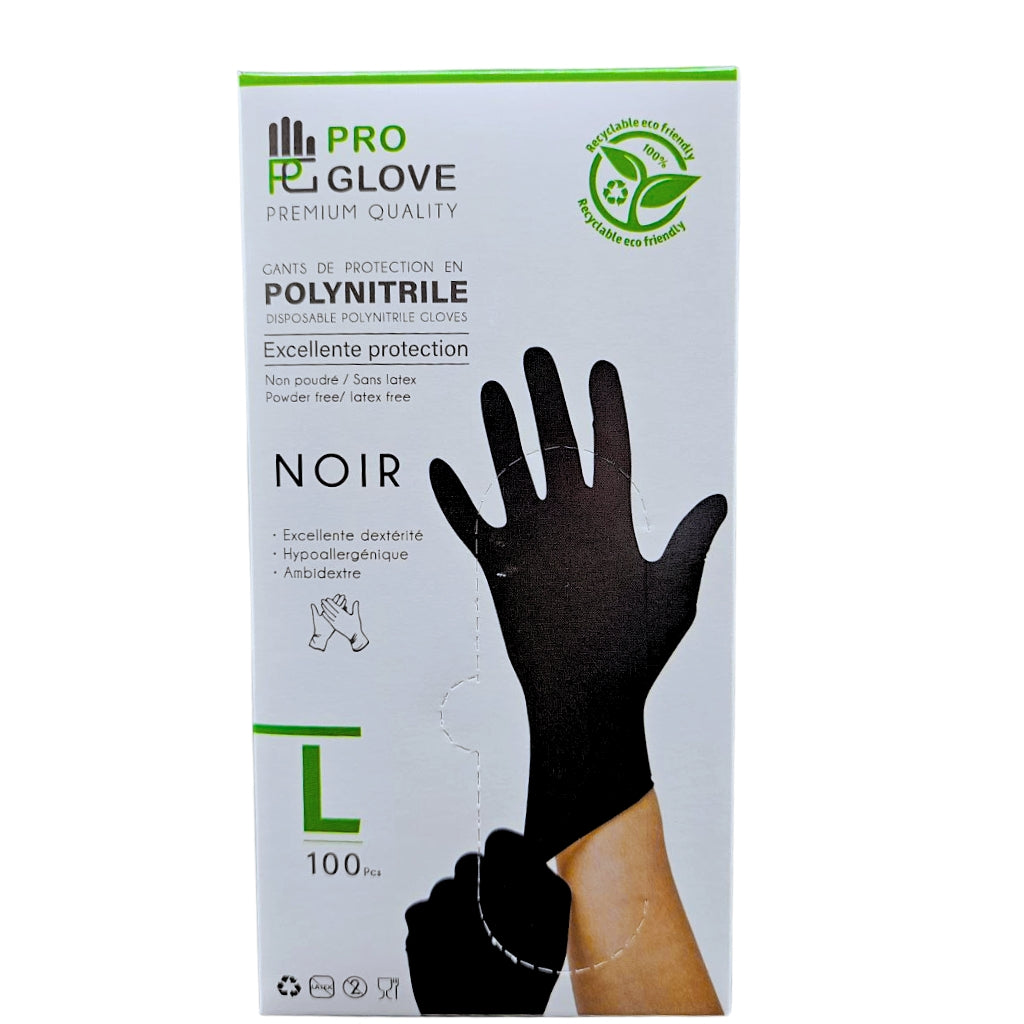 Paquet de 100 Pcs Gants de Protection en Polynitrile – Pro Glove