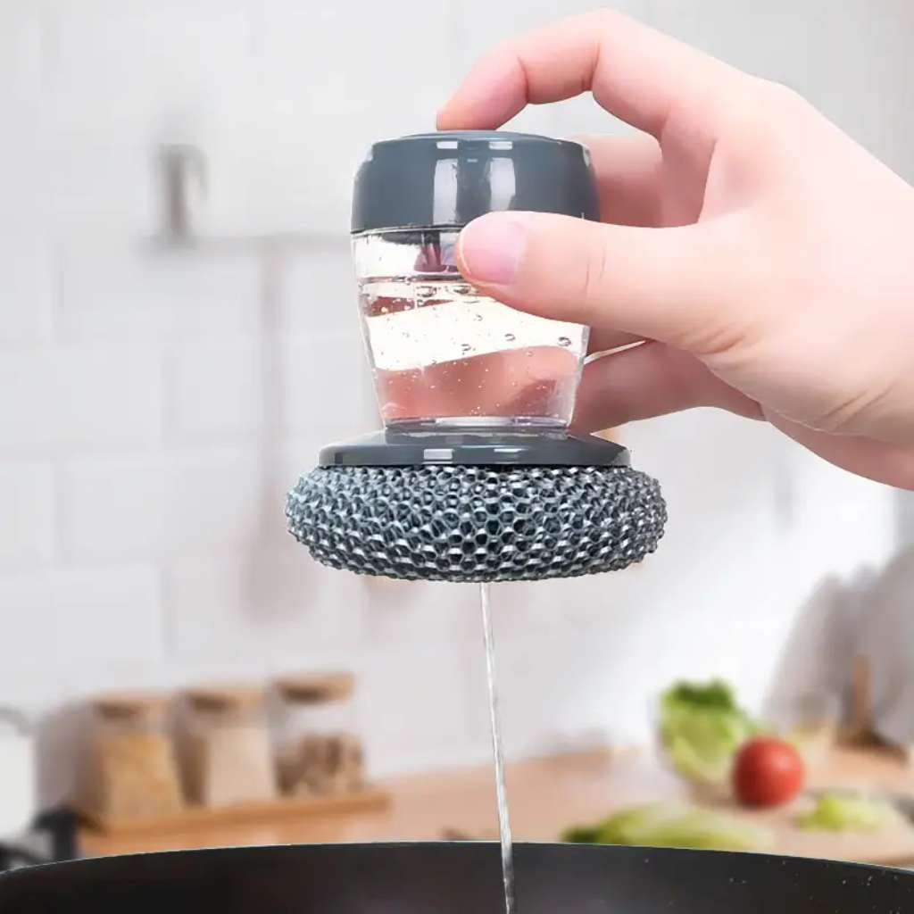 2 pièces brosse à Main avec Distributeur de Savon pour Cuisine – قطعتين فرشاة يدوية بموزع صابون للمطبخ