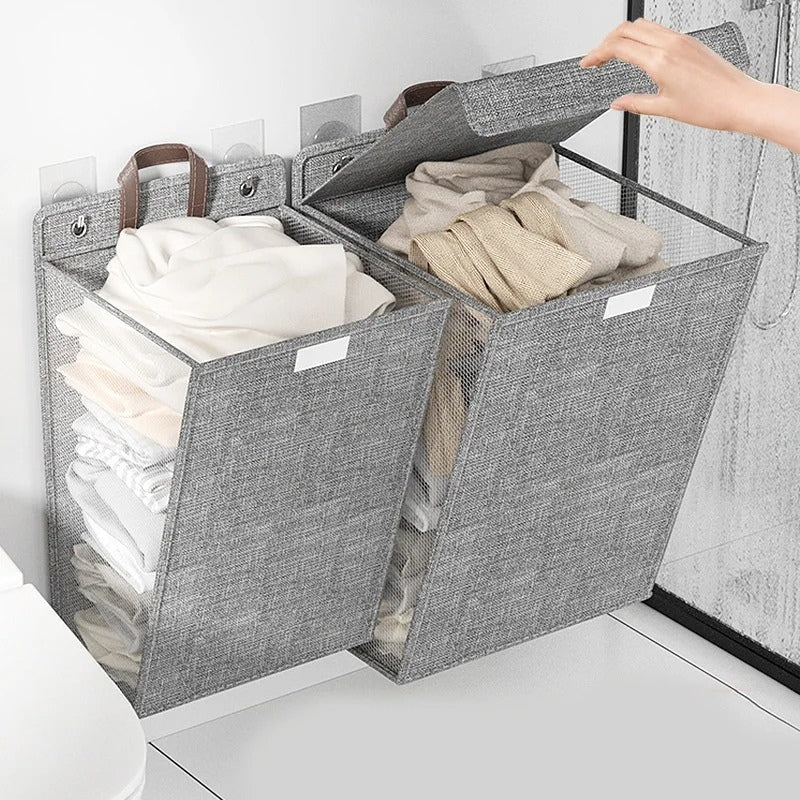 Panier à linge mural pliable pour vêtements sales, rangement pour linge, grande capacité