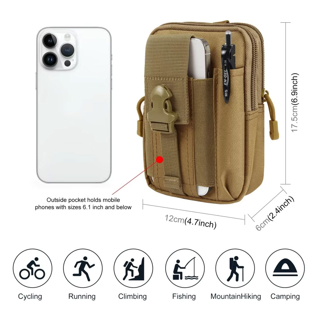 Poche et Ceinture Sac banane multifonction avec support pour téléphone