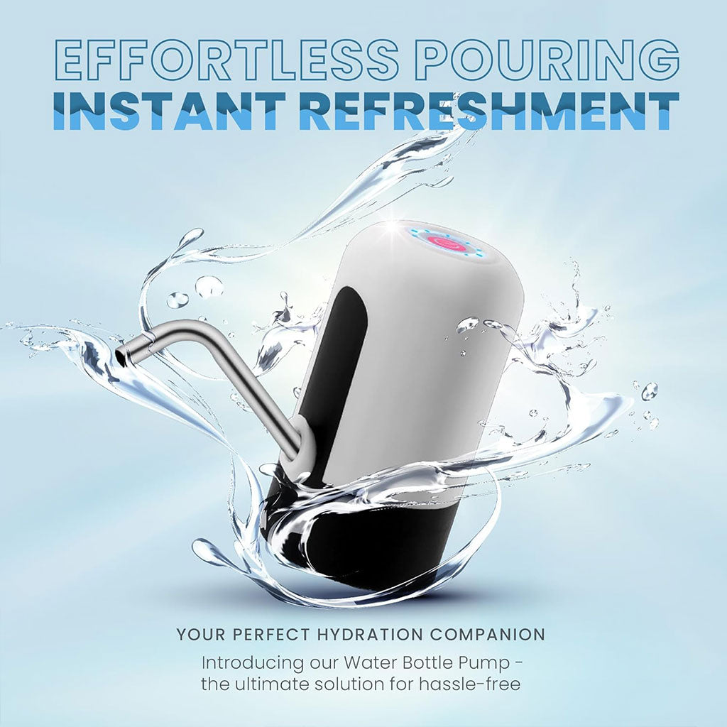 Pompe à bouteille d’eau, distributeur d’eau universel de 5 gallons rechargeable