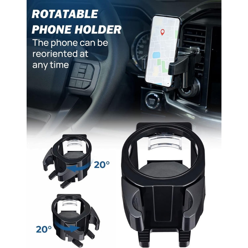 Porte-gobelet et support téléphone 2en1 universel pour voiture SD-1027