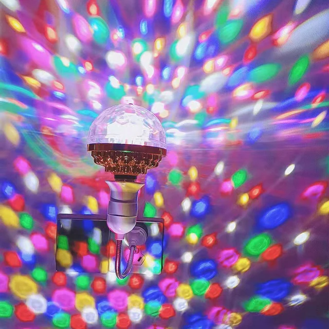 Lampe jeux de lumière multi couleur rotative Disco Ball