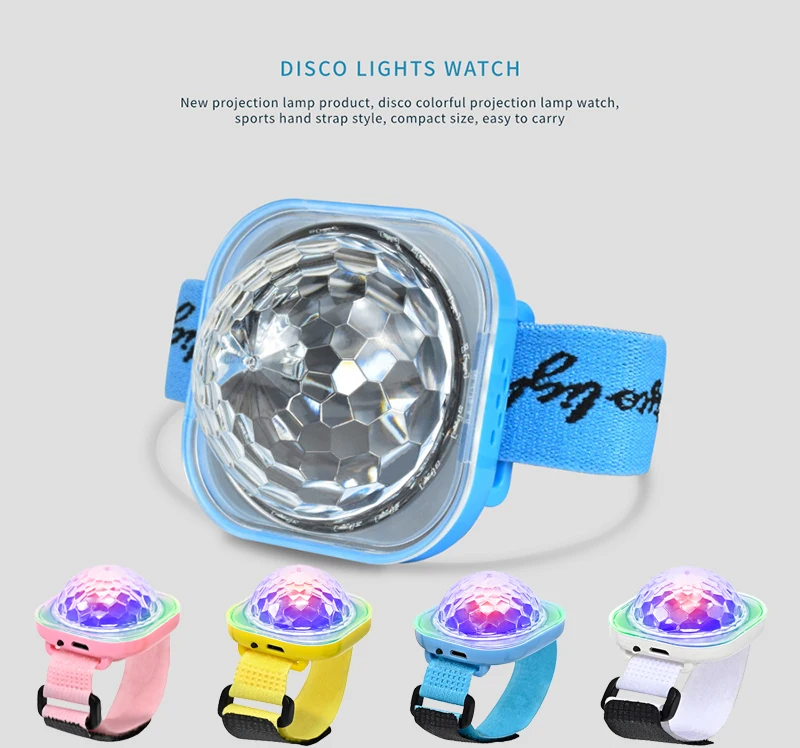 Montre Disco Ball Lumineuse avec ventouse rechargeable - ساعة كرة ديسكو مضيئة قابلة لإعادة الشحن