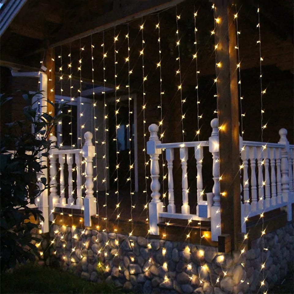 Rideau Lumineux 3\3 M 220 V pour la décoration extérieure Et des fêtes à la maison