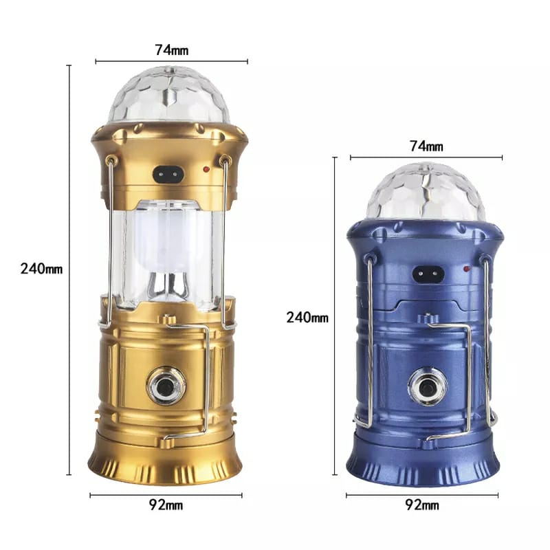 Camping light lantern 3IN1 multi-fonction Rechargeable lamp ,torch ,disco ball rotatif