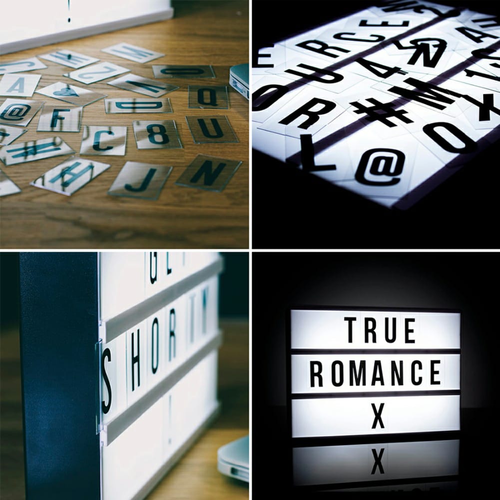 LED MESSAGE LIGHT BOX -Noir et Blanc