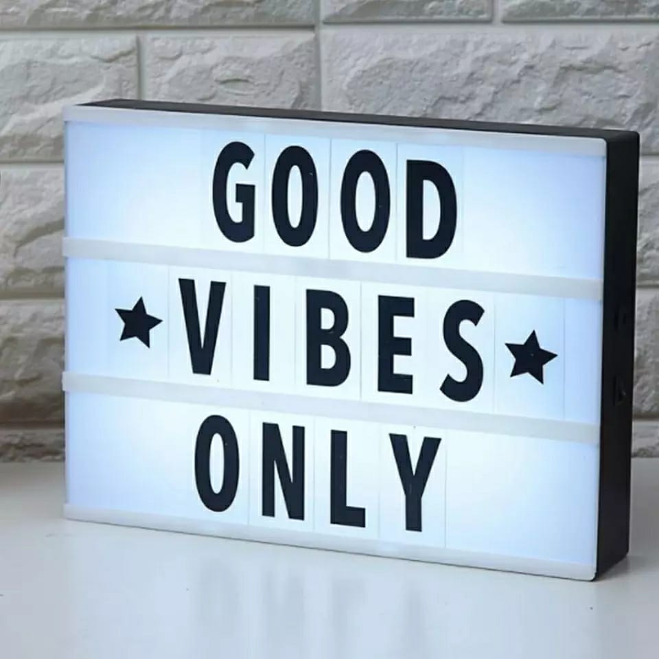 LED MESSAGE LIGHT BOX -Noir et Blanc