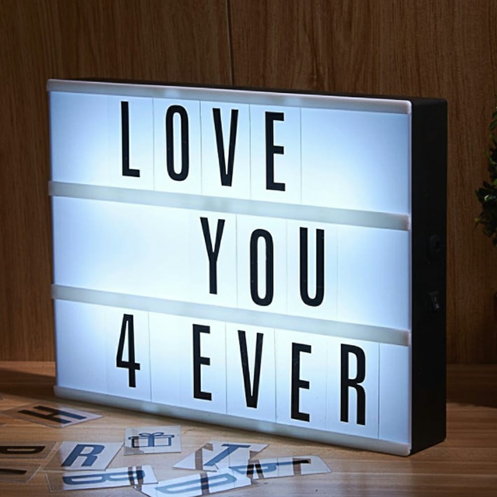 LED MESSAGE LIGHT BOX -Noir et Blanc