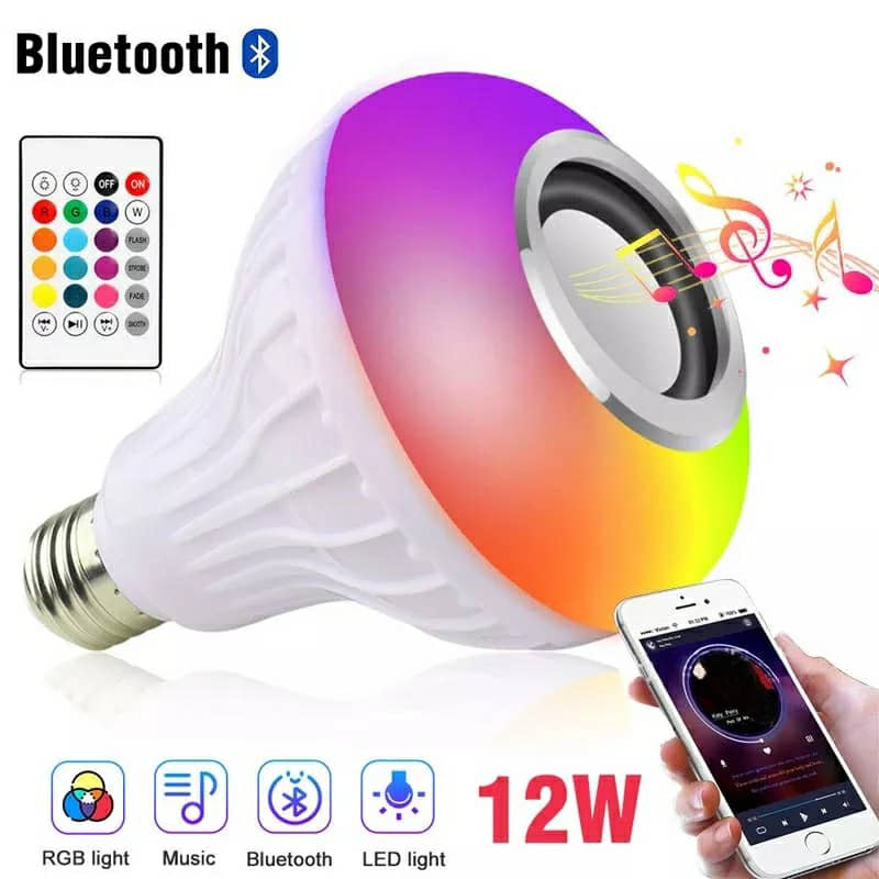 Ampoule Bluetooth Avec Haut-Parleur Rgb Télécommande SansFil