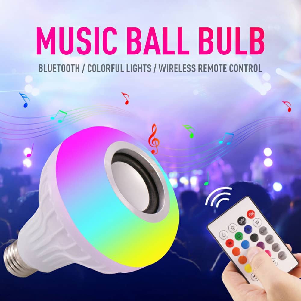 Ampoule Bluetooth Avec Haut-Parleur Rgb Télécommande SansFil