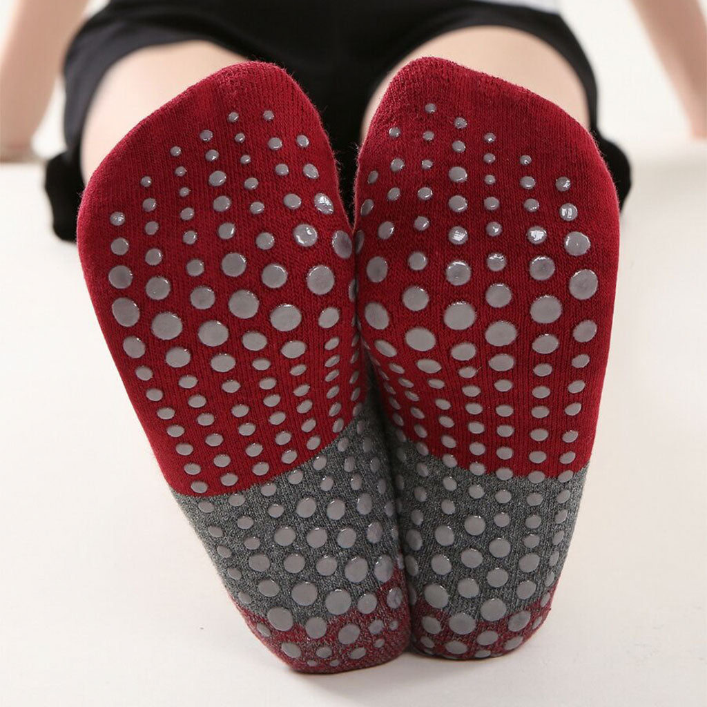 Paires Chaussettes de Yoga pour Femme Antidérapantes