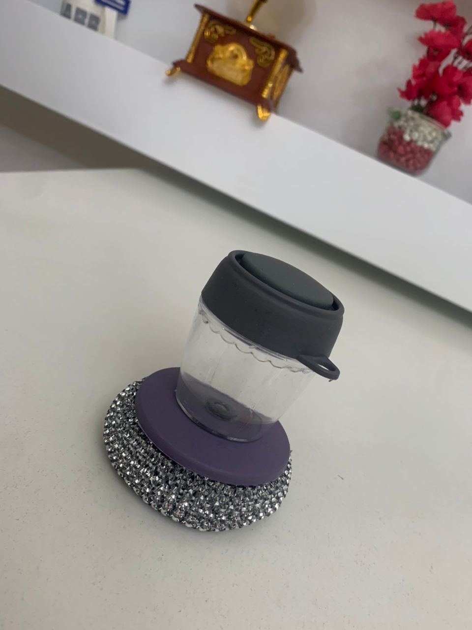 2 pièces brosse à Main avec Distributeur de Savon pour Cuisine – قطعتين فرشاة يدوية بموزع صابون للمطبخ