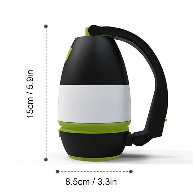 Lampe de poche 3 en 1 , bureau et camping 180 réglable , 3 modes, rechargeable avec fonction batterie externe