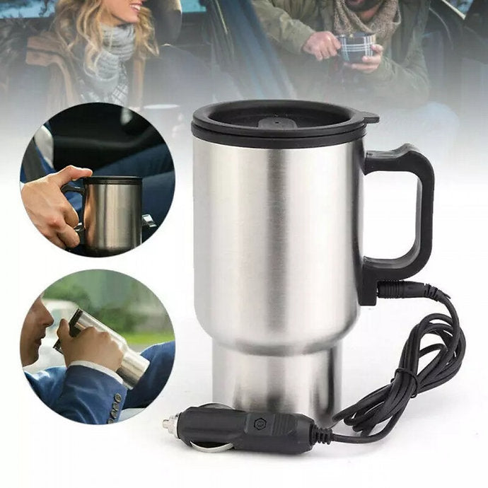 Thermos electrique chauffant pour voiture avec prise Allume Cigare Chauffe Eau,Thé,Café