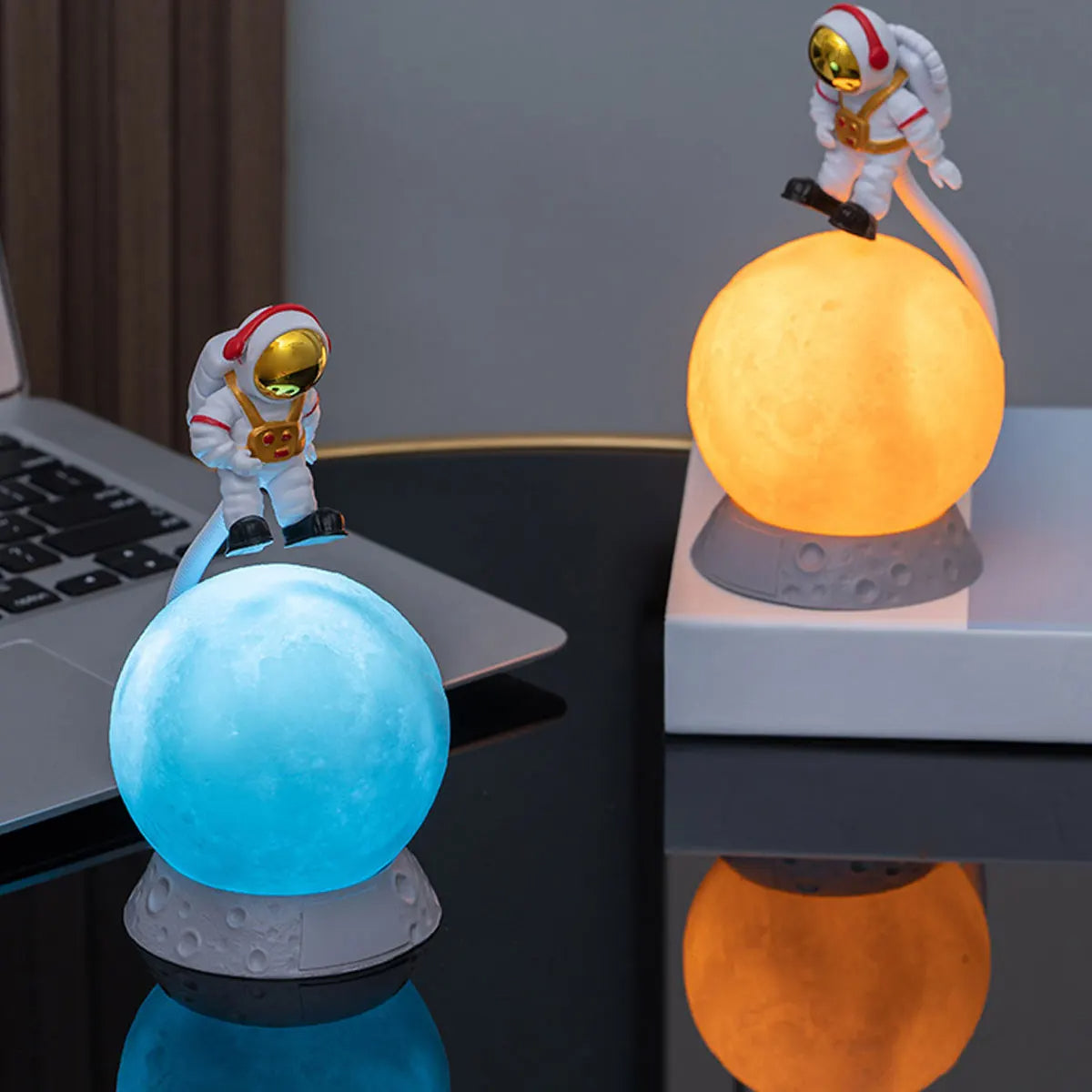 veilleuse LED 3D décoratif en forme d'astronaute Rechargeable par USB