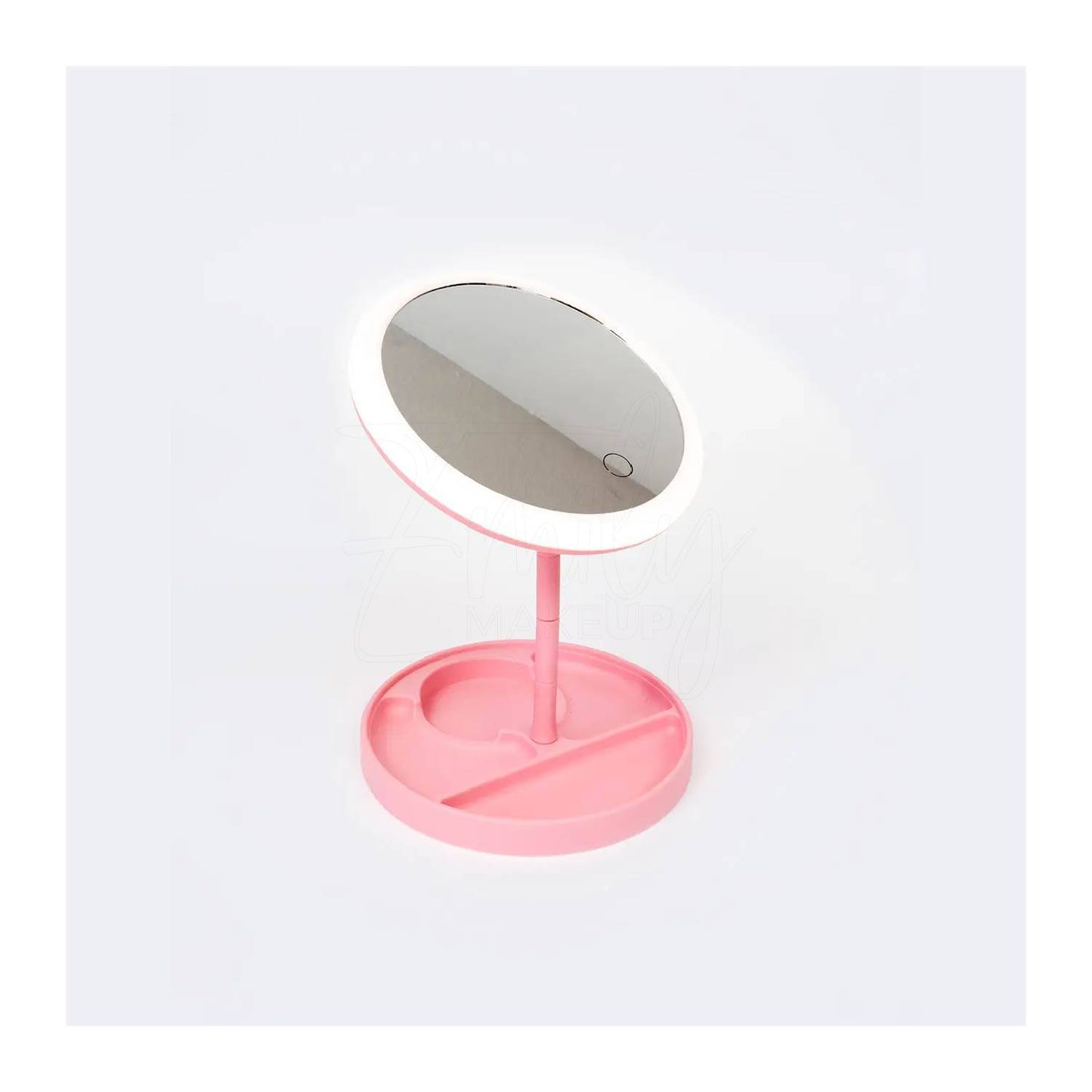 Miroir de maquillage de bureau avec lampe