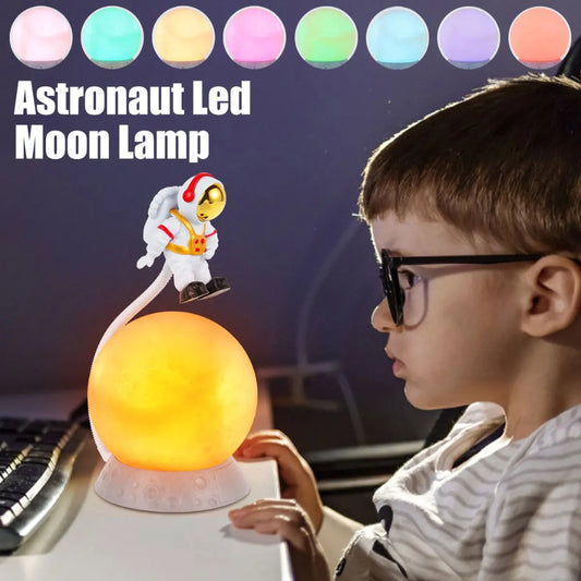 veilleuse LED 3D décoratif en forme d'astronaute Rechargeable par USB