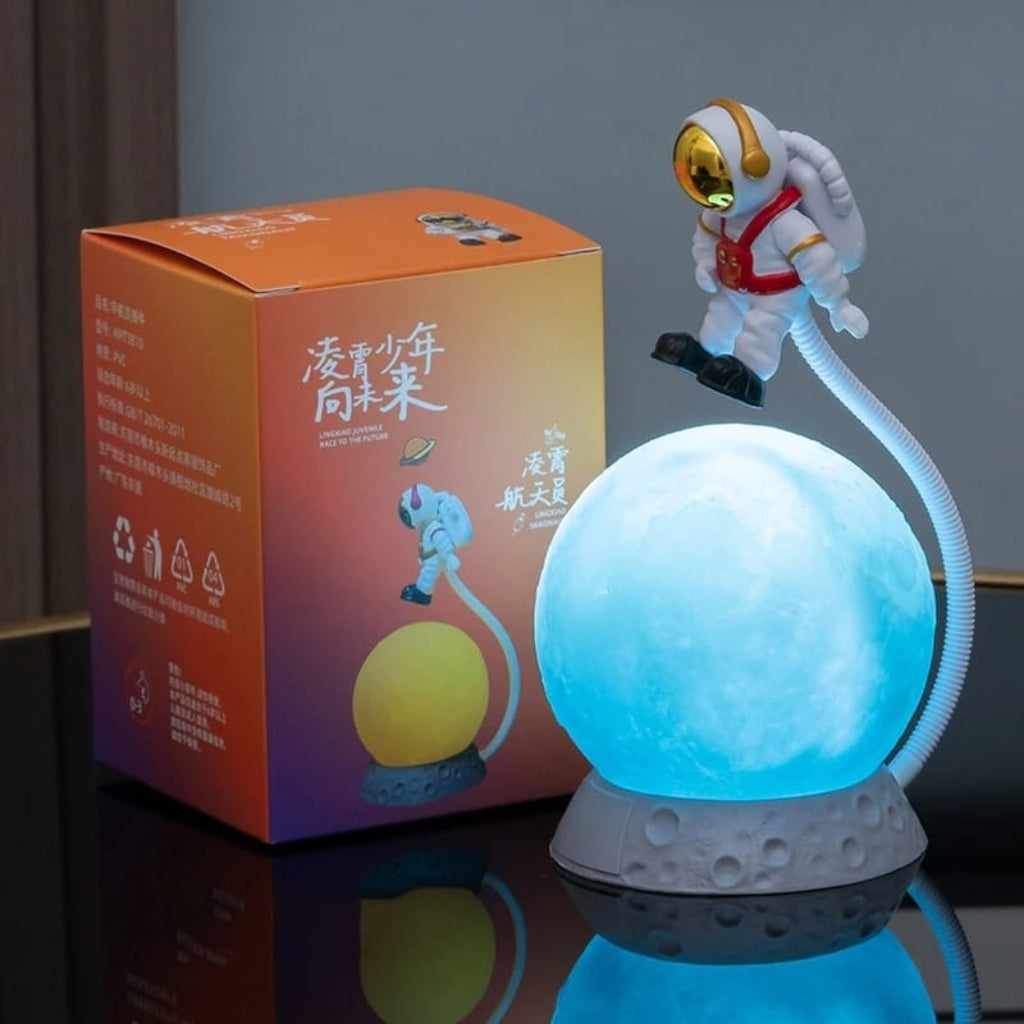 veilleuse LED 3D décoratif en forme d'astronaute Rechargeable par USB