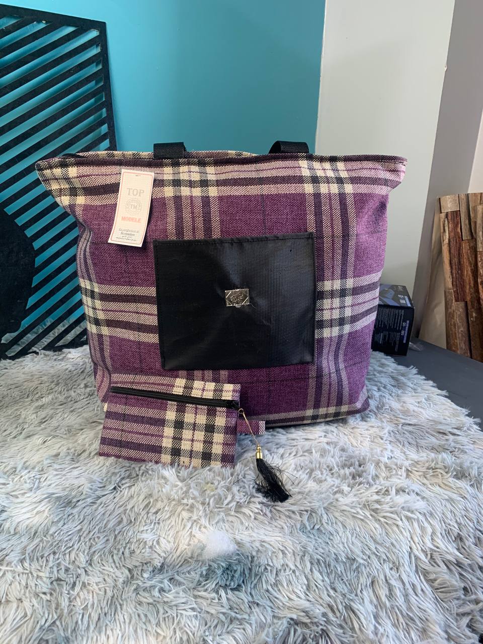 Sac à main burberry Grande capacité avec un portefeuille pour femme