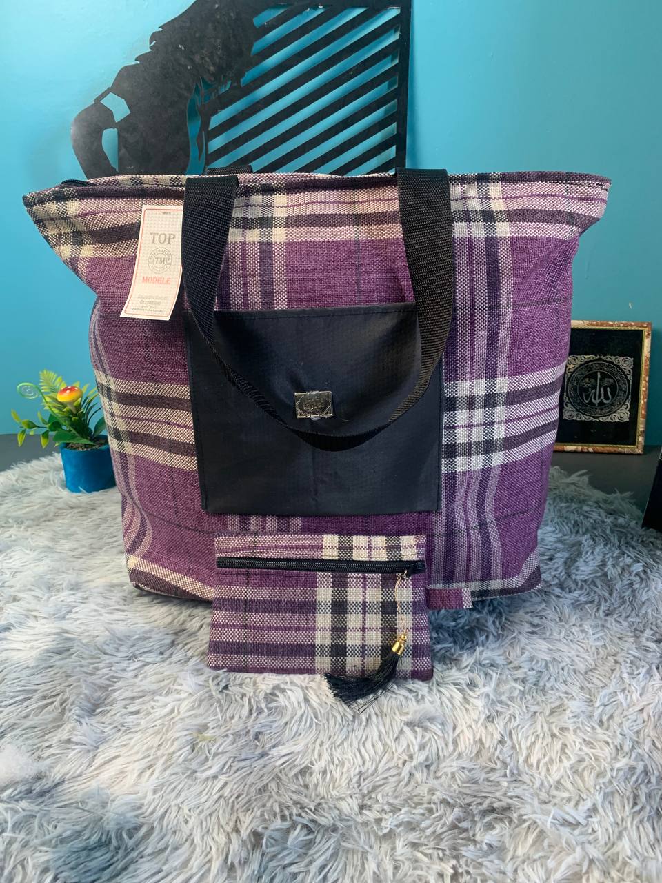 Sac à main burberry Grande capacité avec un portefeuille pour femme