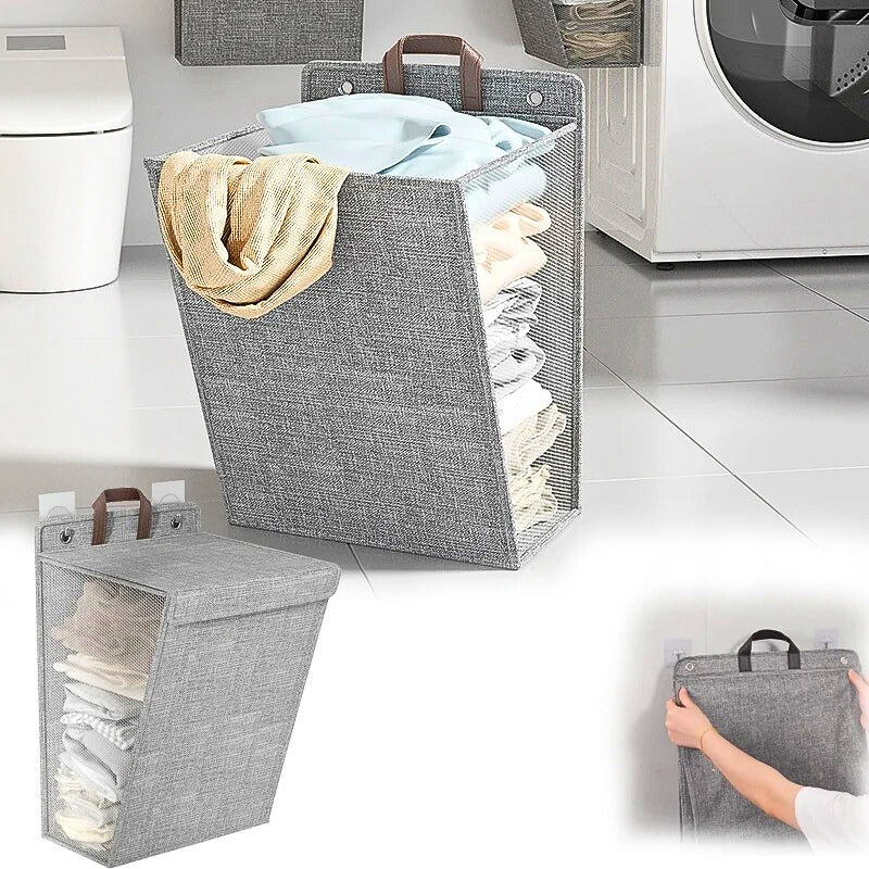 Panier à linge mural pliable pour vêtements sales, rangement pour linge, grande capacité