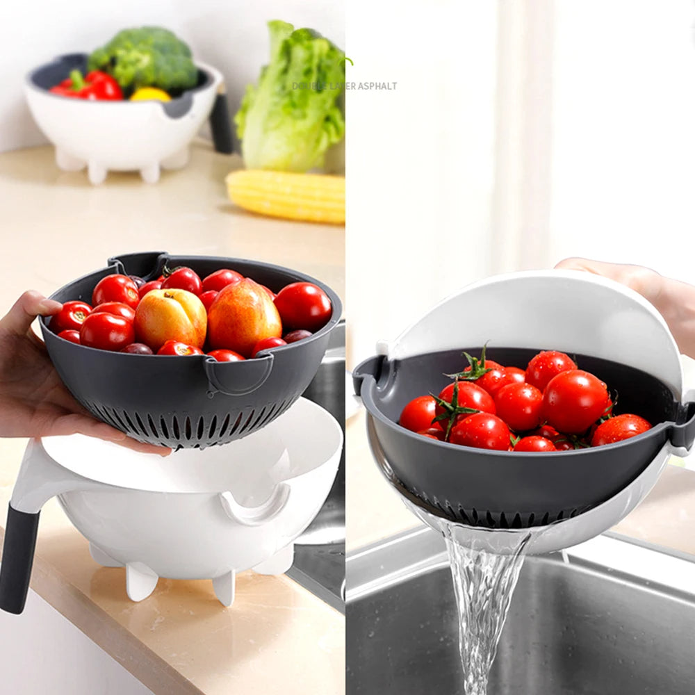 Pot Coupe-Légumes 9in1 Multifonction Avec Panier De Vidange + Éplucheur V2